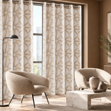 Pannello Tenda Jacquard Ivy con Borchie e Finitura con Piombo 140x290cm - Linea Oro