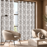 Pannello Tenda Jacquard Ivy con Borchie e Finitura con Piombo 140x290cm - Linea Oro
