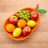 Cestina porta frutta decorativa pera arancione 21x33x6 in filo PP - Montemaggi