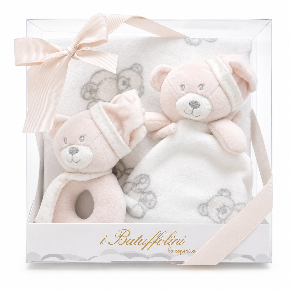 Copertina Culla con Sonaglio e Doudou art. B567/1 - I Batuffolini