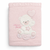 Copertina Culla Ricamata NG-473 Orso Nuvola - Nazareno Gabrielli