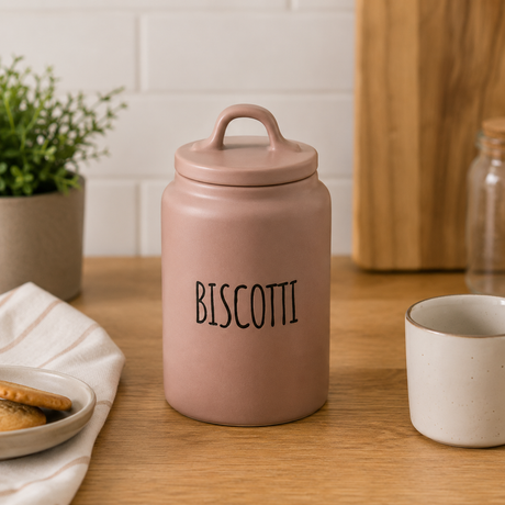 Biscottiera in Ceramica con Coperchio 13,5x24,5cm - Cucina&Cottura