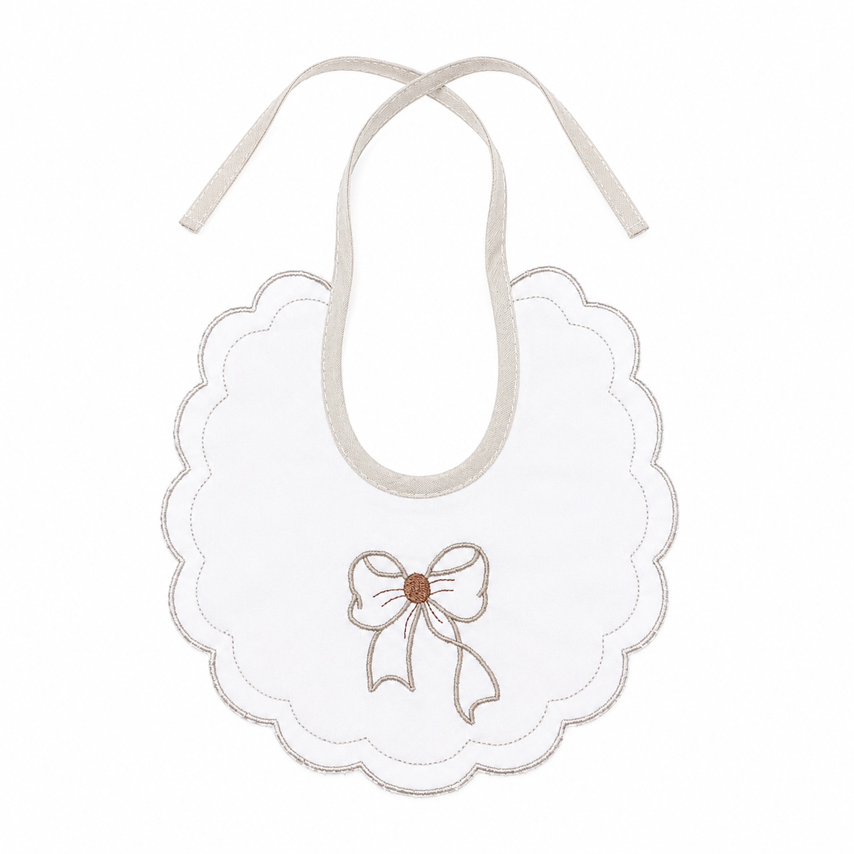 Bavaglino Neonato Fiocco 100% Cotone- Irge
