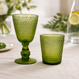 Set 2 Calici/Bicchieri Artiginali Verde - Hanna Home