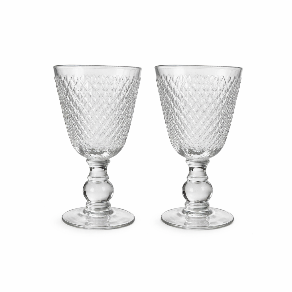Set 2 Calici o Bicchieri Artiginali Trasparente - Hanna Home