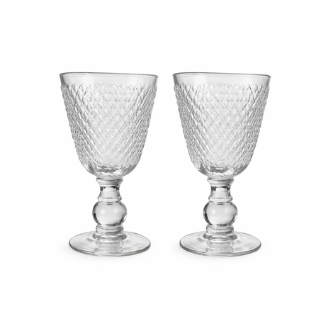 Set 2 Calici o Bicchieri Artiginali Trasparente - Hanna Home
