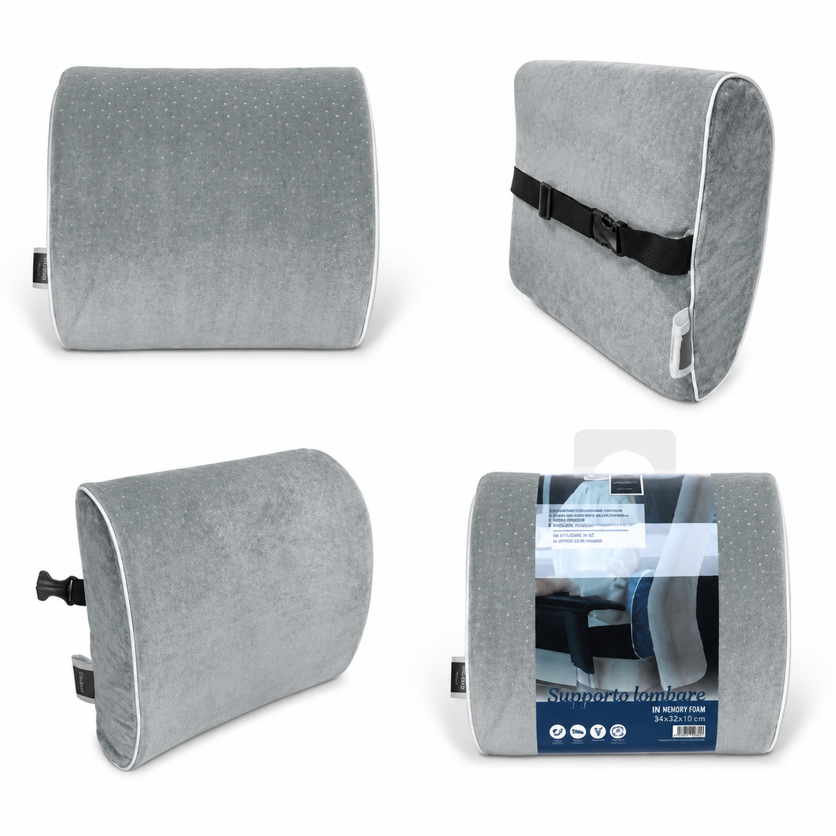 Supporto Lombare Memory 34x32x10cm - Daunex