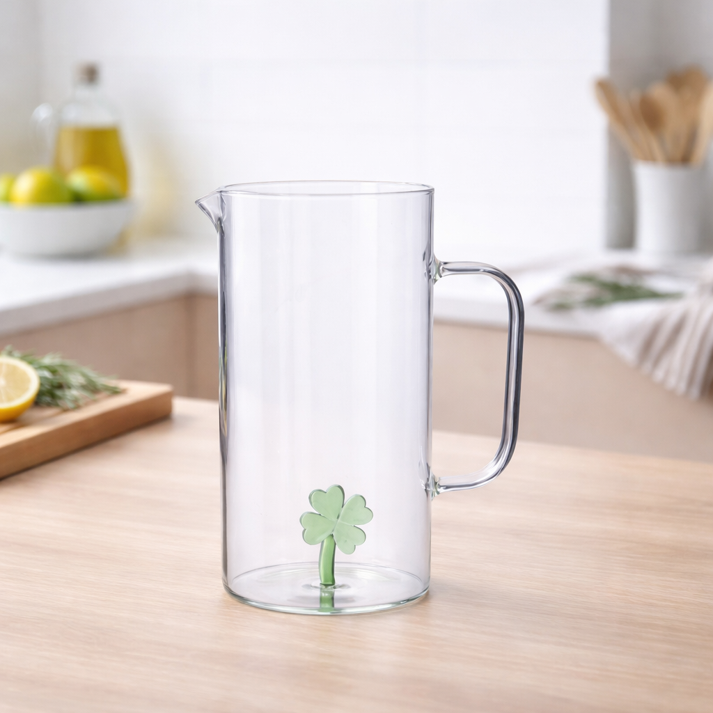 Caraffa in vetro con figure 3d - Gusto Casa