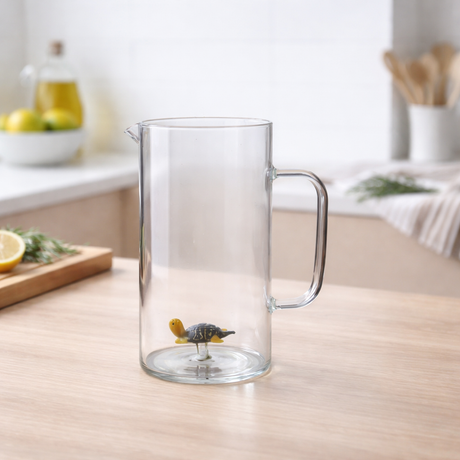 Caraffa in vetro con figure 3d - Gusto Casa