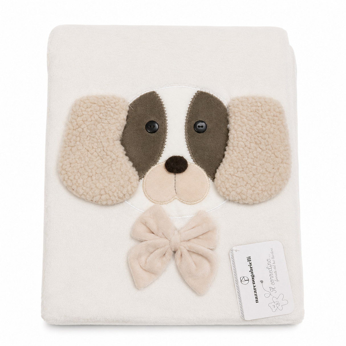 Copertina Culla Ricamata NG443/Dog 75x100cm - Nazareno Gabrielli