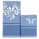 Coppia Asciugamani Viso + Ospite Elsa 100% Cotone - Vingi