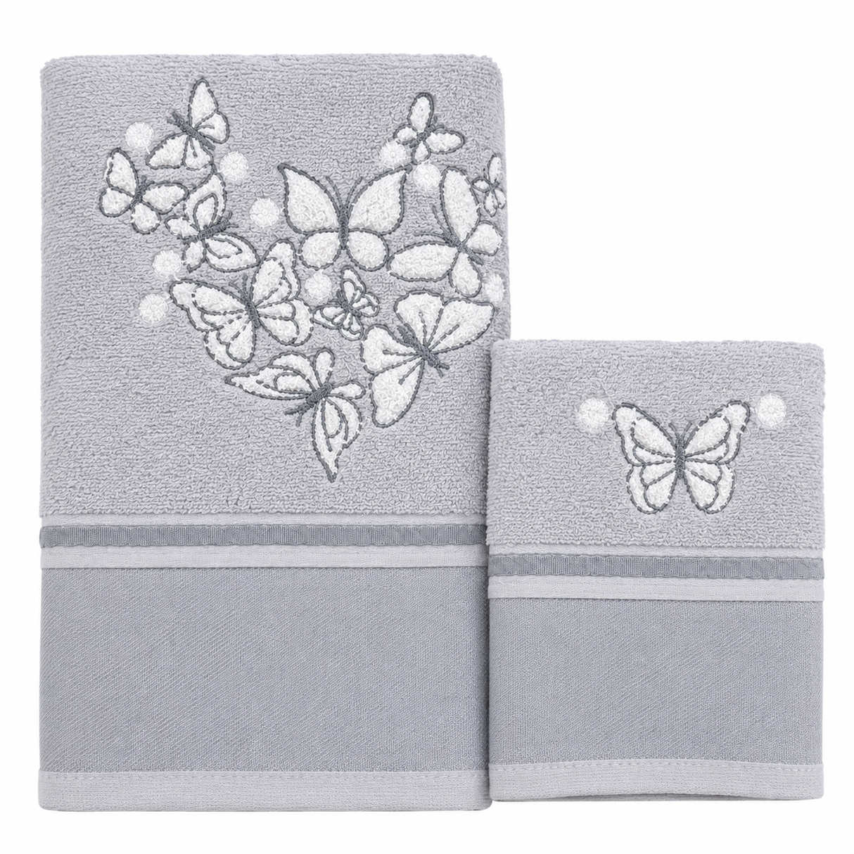 Coppia Asciugamani Viso + Ospite Elsa 100% Cotone - Vingi