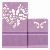 Coppia Asciugamani Viso + Ospite Elsa 100% Cotone - Vingi