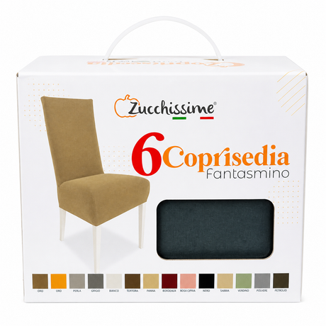 Coprisedie Elastiche Tinta Unita Zucchissime Set 6 Pezzi Bielastico