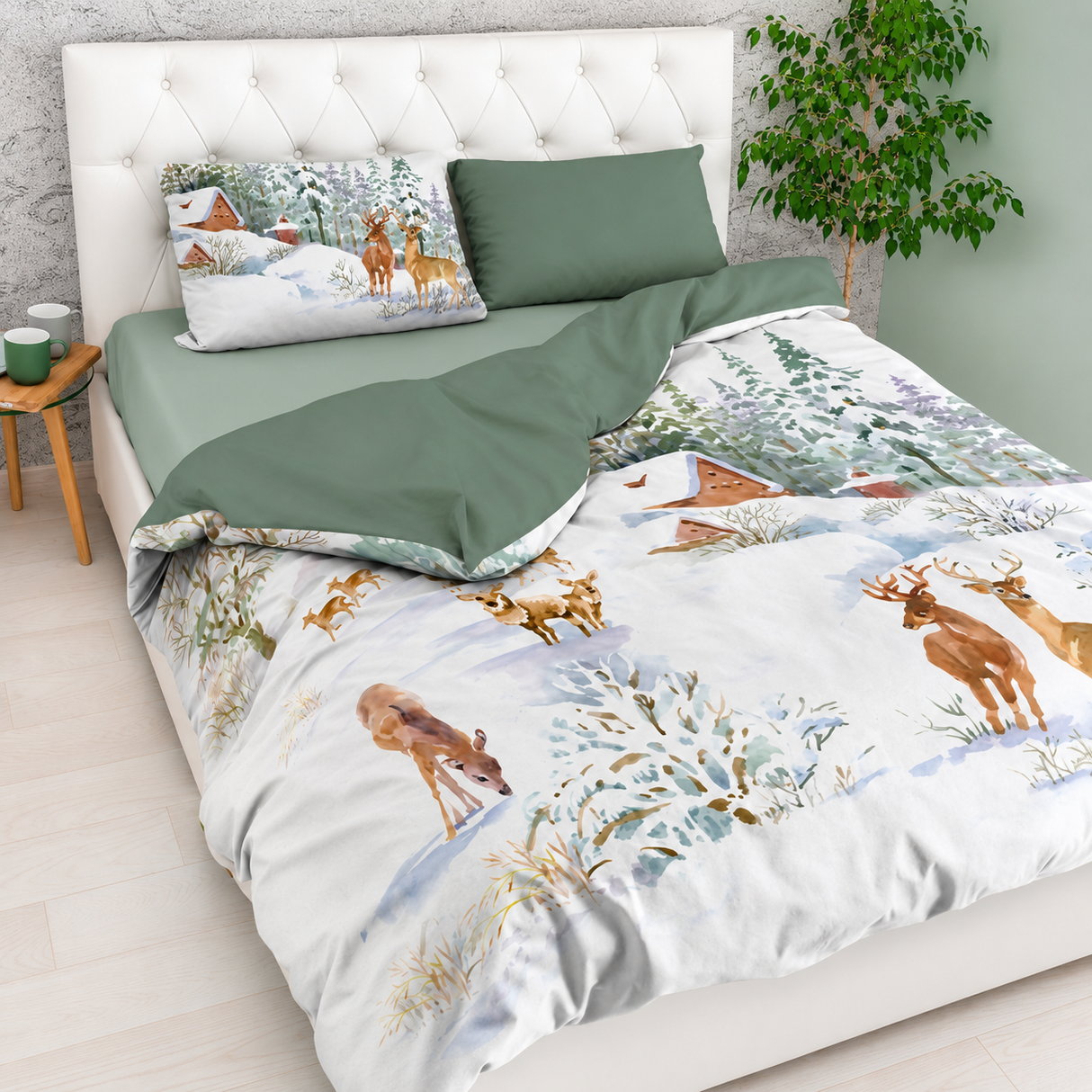 PARURE COPRIPIUMINO INFINITY STAMPA DIGITALE WHITE MOUNTAIN - Daunex