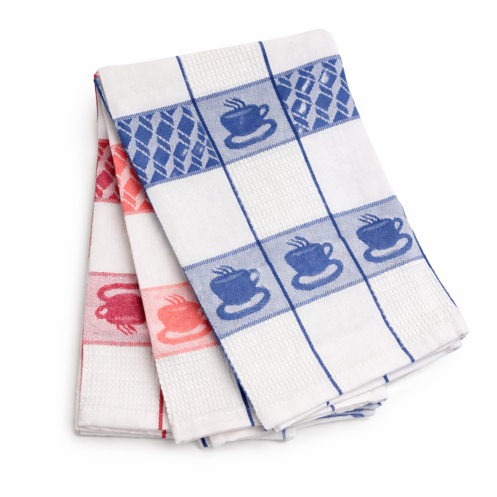 Set 3 Strofinacci Cucina in Cotone 50x70 cm TAZZINE - Il filo