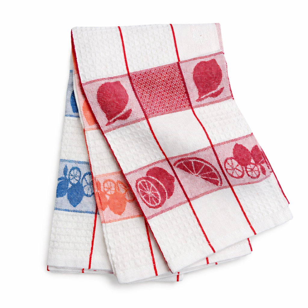 Set 3 Strofinacci Cucina in Cotone 50x70 cm LIMONI - Il filo