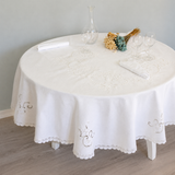 Tovaglia Con Tovaglioli 1743W X8 Rotonda - Maestri Cotonieri