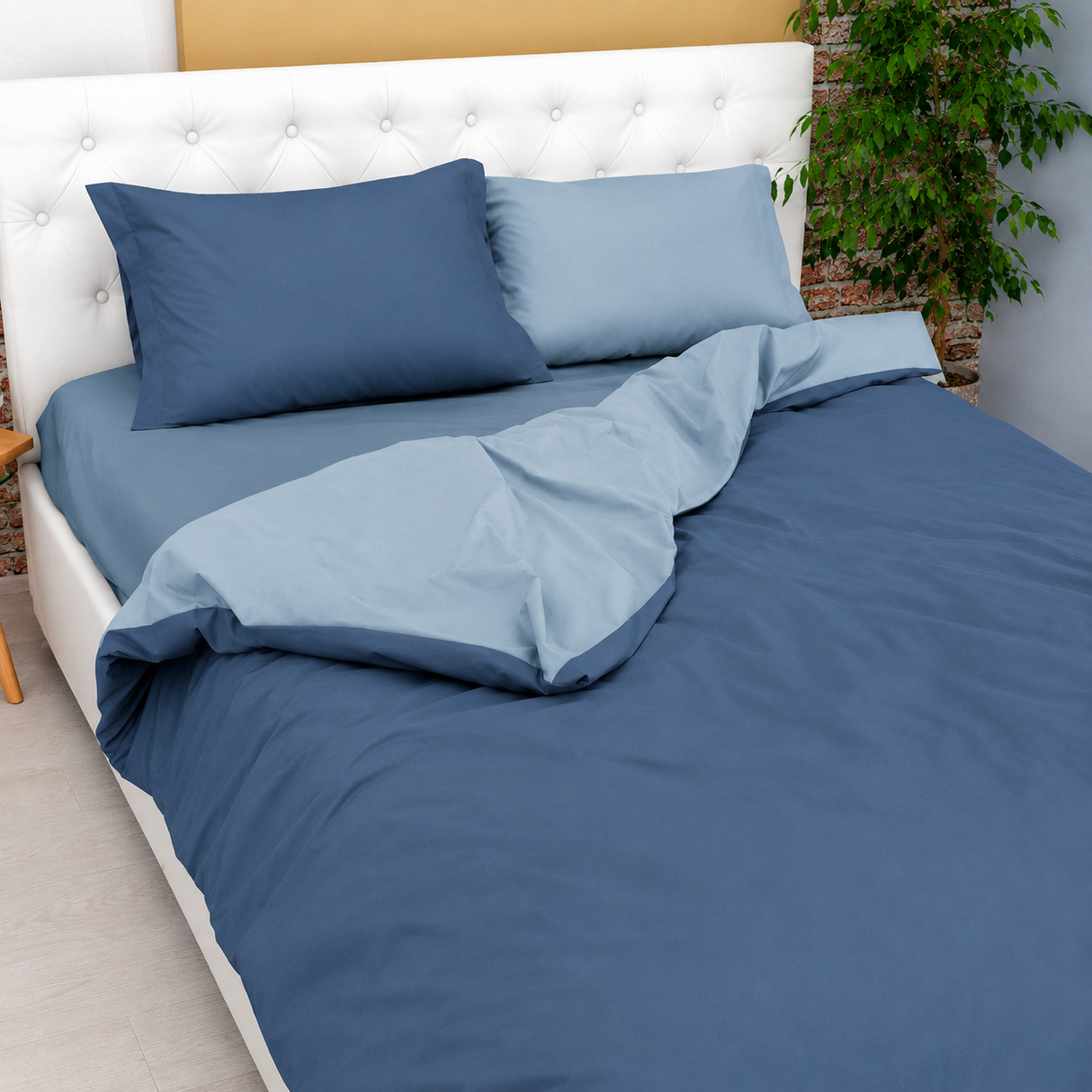 PARURE COPRIPIUMINO BICOLOR EASY NO STIRO - Daunex