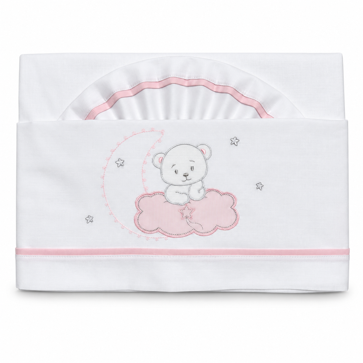 Completo Lenzuola Lettino 3pz Orsetto Nanna ART.6035 100% Cotone - Dolci Sogni