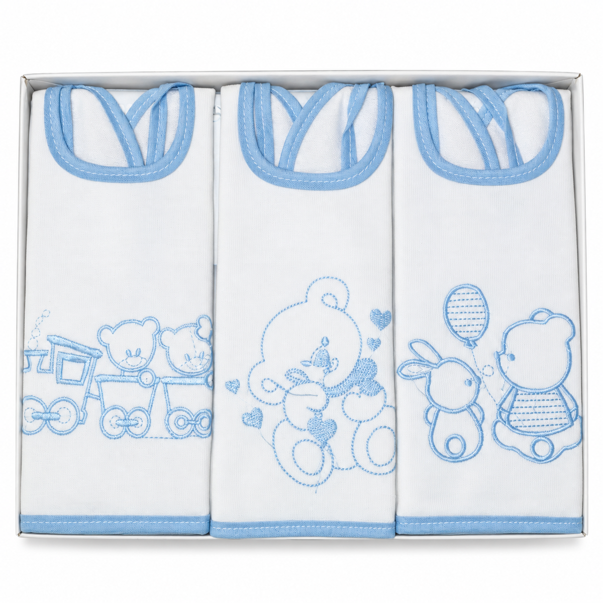 Set 3 Bavaglini Primi Sorrisi in Cotone art. NG0274 - 7 Sons