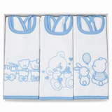 Set 3 Bavaglini Primi Sorrisi in Cotone art. NG0274 - 7 Sons