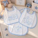 Set 3 Bavaglini Primi Sorrisi in Cotone art. NG0274 - 7 Sons