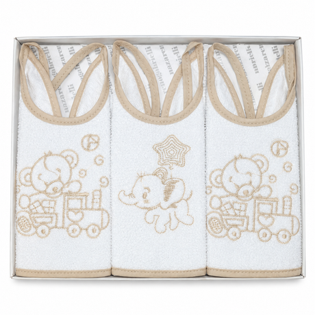 Set 3 Bavaglini Dolci Coccole in Spugna art. NG2519 -  7 Sons