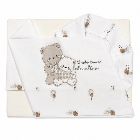 Completo Lenzuola Lettino 3 Pezzi Tenero Piccolino - Bruco Bruco