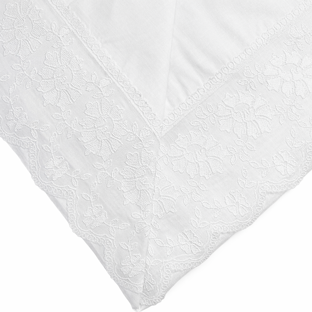 Completo Lenzuola Matrimoniale San Gallo 2 Casarredo in Cotone con Pizzo – Made in Italy