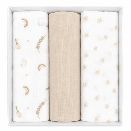 Set 3 Teli in Garza di Cotone Neonato 70x70 cm - Ellepi