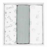 Set 3 Teli in Garza di Cotone Neonato 70x70 cm - Ellepi