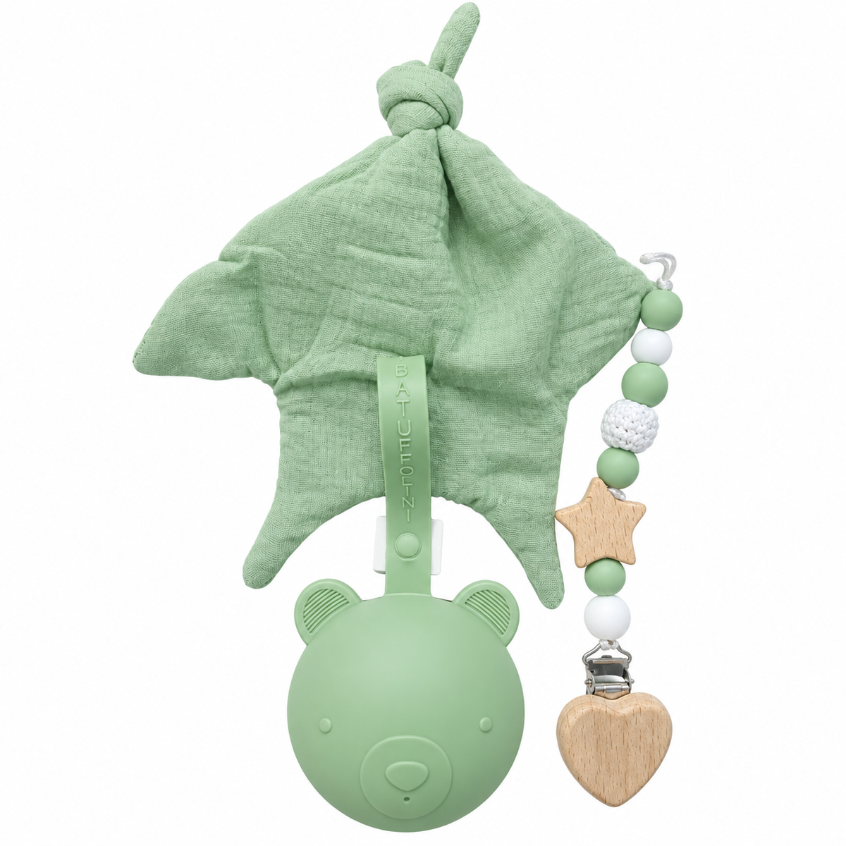 Set Regalo Baby Doudou, Portaciuccio e Catenella art. B541- I Batuffolini