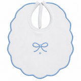 Bavetta in Piquet Neonato con Fiocco Ricamato 100% Cotone art. IR235/1 - Irge Baby