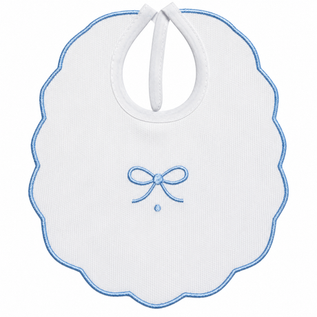 Bavetta in Piquet Neonato con Fiocco Ricamato 100% Cotone art. IR235/1 - Irge Baby
