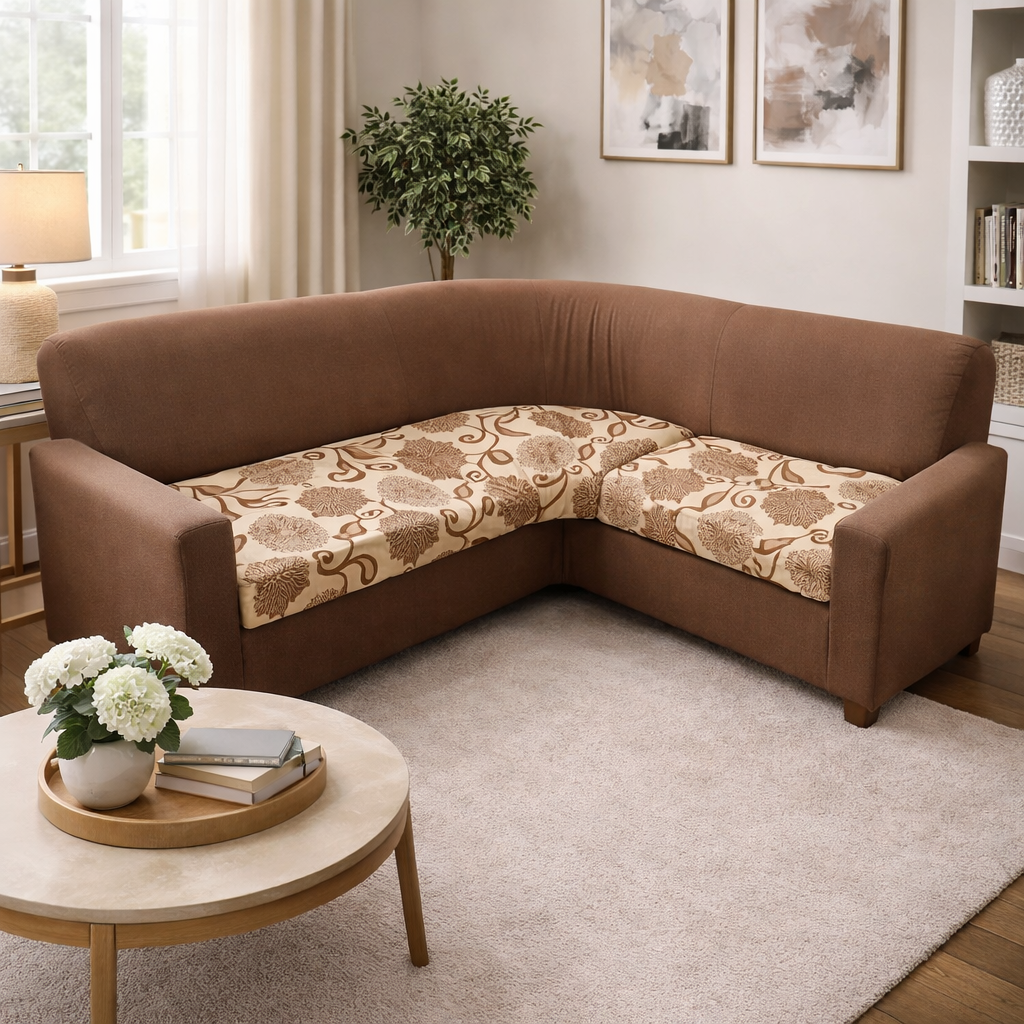 Copricuscino Angolare Bielastico Antimacchia Genius Fantasia Vision da 115 a 160 cm - Biancaluna