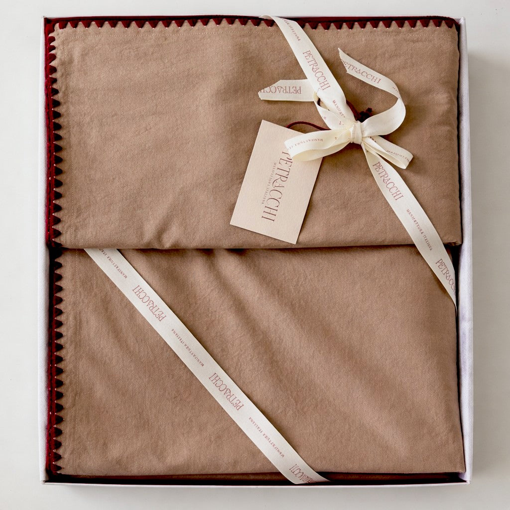 Copriletto Matrimoniale 270x270 + Completo Lenzuola Melodia Petracchi 100% Cotone Made in Italy