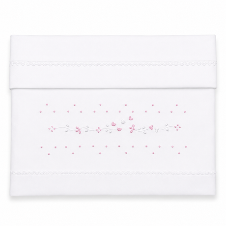 Completo Lenzuola Culla White Dream Ricamato a Mano 100% Cotone 3 Pezzi – Elite