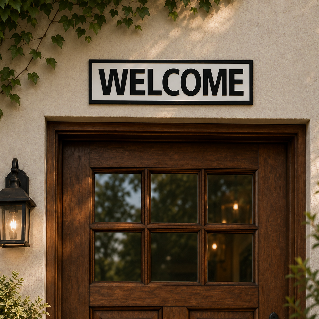 Targa Decorativa in Ferro Smaltato "WELCOME" - Montemaggi