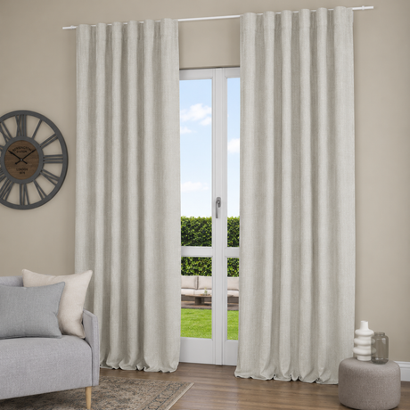 Pannello Tenda con Fascia Copri Bastone Nolan Blackout Maè 145x290 cm - Via Roma 60