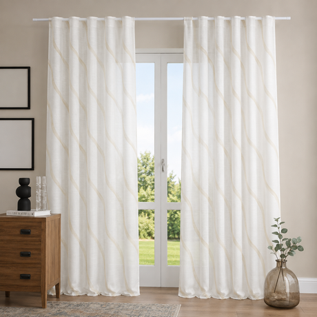 Pannello Tenda con Fascia Copri Bastone Marge Maè 145x290 cm - Via Roma 60