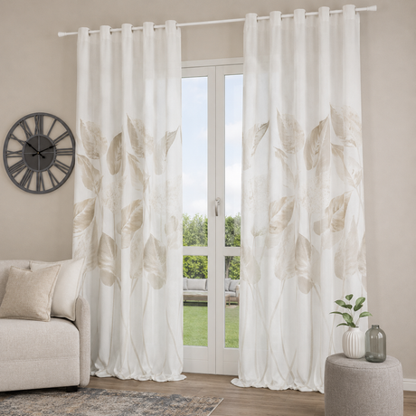 Pannello Tenda con Fascia Copri Bastone Cipro Maè 145x290 cm - Via Roma 60