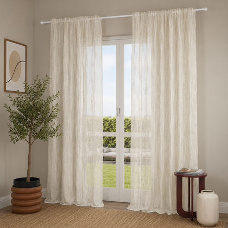 Pannello Tenda con Fascia Copri Bastone Santiago Maè 145x290 cm - Via Roma 60