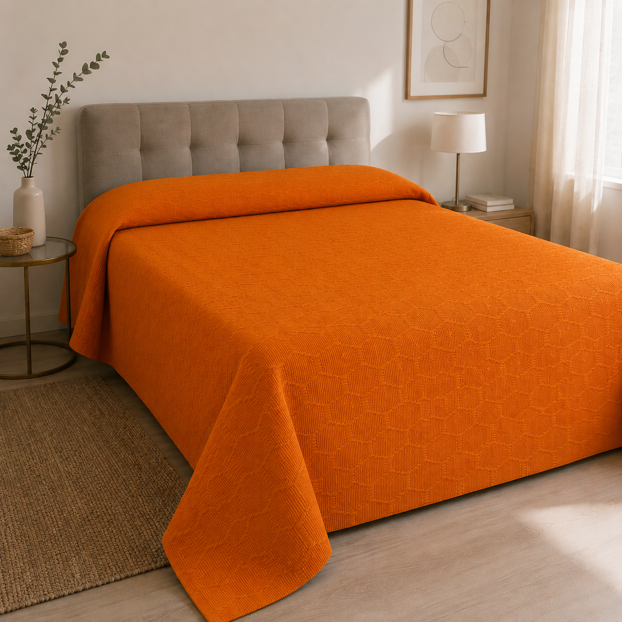 Copriletto Matrimoniale COLORIAMO 260x260 Jacquard 100% Cotone - Acca24
