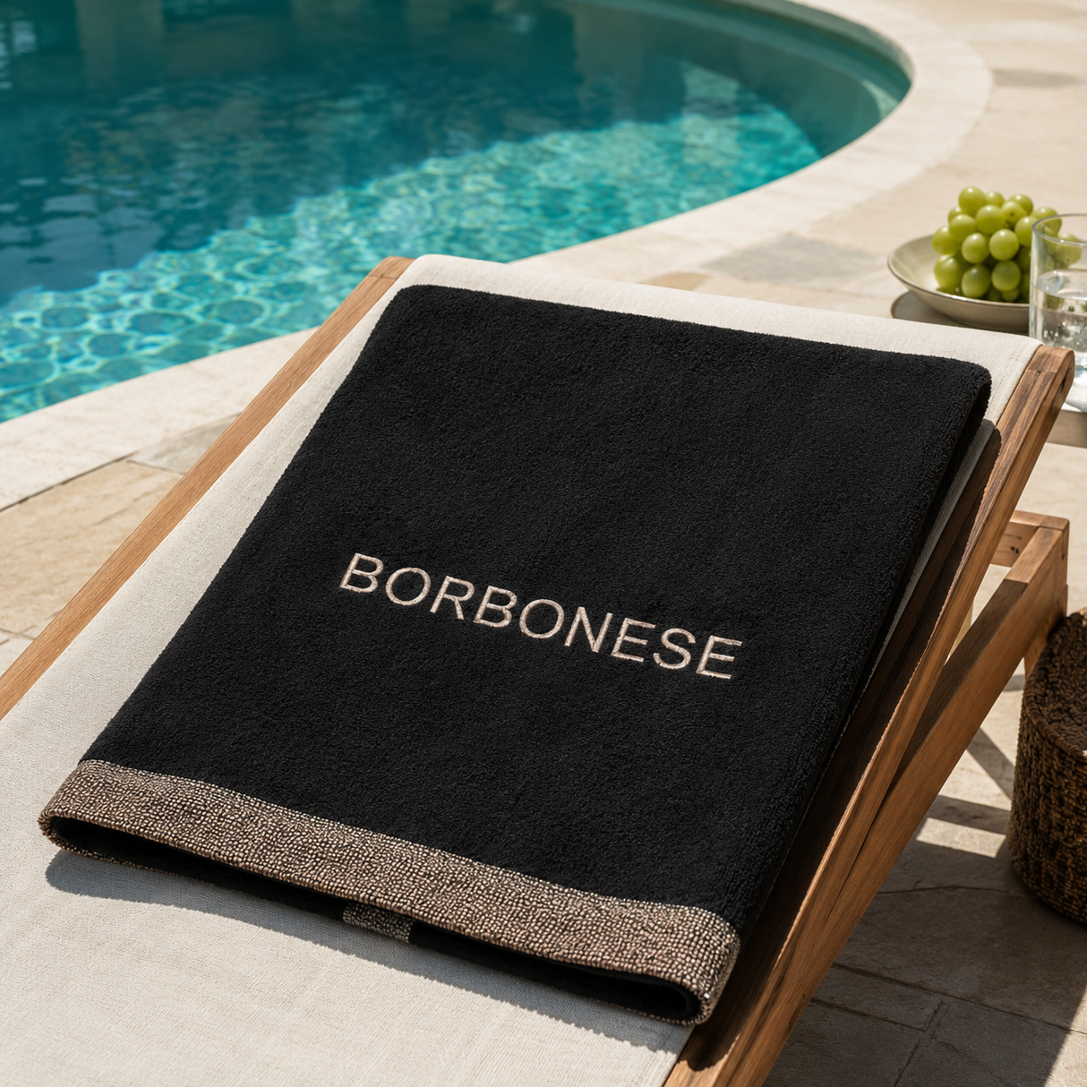 Telo Mare MYKONOS 100% Spugna Puro Cotone - Borbonese