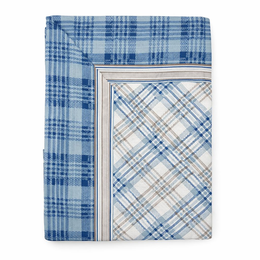 Completo Lenzuola Singolo Tartan Elegance - Antica Tessitura Italiana