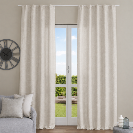 Pannello Tenda con Fascia Copri Bastone Malta Maè 145x290 cm - Via Roma 60