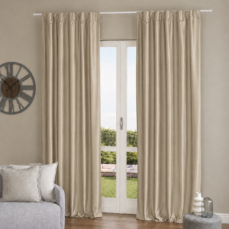 Pannello Tenda con Fascia Copri Bastone Washington Maè 145x290 cm - Via Roma 60