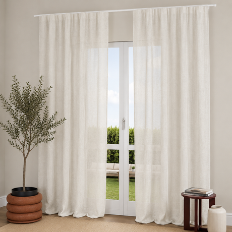 Pannello Tenda con Fascia Copri Bastone Pilar Maè 145x290 cm - Via Roma 60