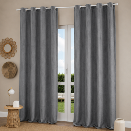 Pannello Tenda con Fascia Copri Bastone Estella Maè 145x290 cm - Via Roma 60